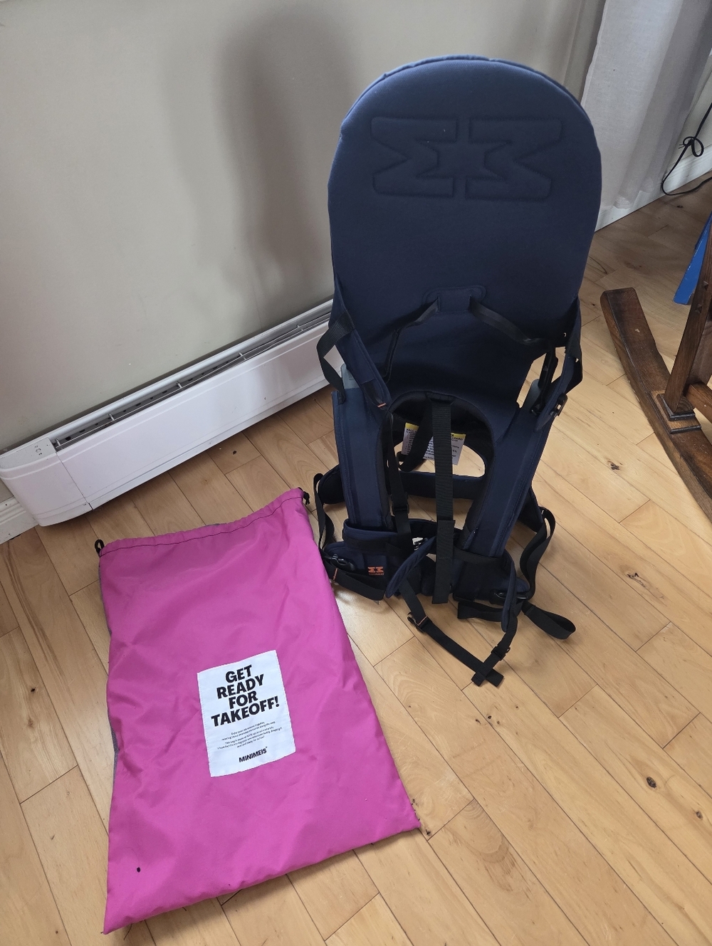 MiniMeis Kids Carrier Backpack with Pink Storage Bag